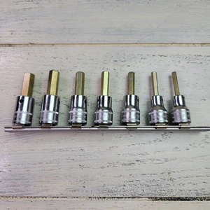 Snap-on FAM4A - FAM10B  4-10mm 3/8" Drive Metric 7 Piece Hex Bit Socket Set - Foto 1 di 7