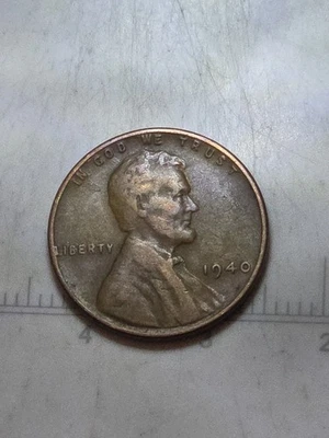 Very Rare 1940 ERROR Lincoln Wheat Penny. No Mint Mark,  TRULY "L" on Rim - Image 1 of 3
