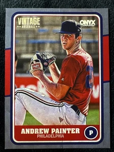 2025 Onyx Vintage Baseball - Andrew Painter Gray /99 - Phillies Prospect R306 - Bild 1 von 6