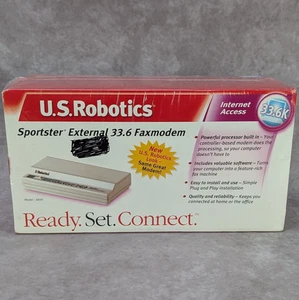 US Robotics Sportster 33.6K Fax Modem Ready Set Connect Internet Access - Afbeelding 1 van 4