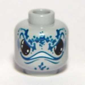 LEGO ATLANTIS - Minifig, Head w/ Black Eyes, Wide Mouth (Atlantis Manta Ray) - Picture 1 of 1