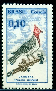1969 cardinale crestato rosso, Songbird, Brasile, Michel 1223, nuovo di nuovo di zecca - Foto 1 di 2