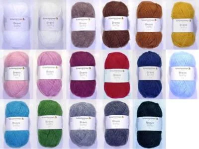 50g Schachenmayr Bravo Softy - Flauschgarn Wolle Stricken Häkeln (37,80€/kg)