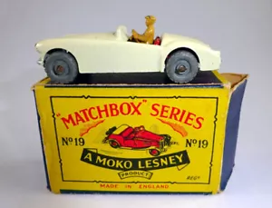 Ruedas de metal Matchbox RW 19B MG "A" blancas excelentes en caja "B" - Imagen 1 de 13