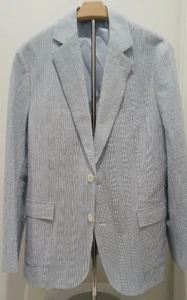 NEW $425 Vineyard Vines Seersucker Blazer Mens size 40 R Blue White Striped - Picture 1 of 6