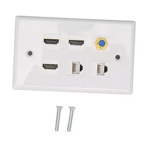 HD Multimedia Interface Wall Plate 6 Ports TV F Head CAT6 Network AV Wall Pl Hot - Picture 1 of 22