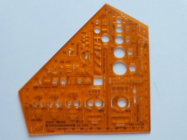 Zeichenschablone STANDARDGRAPH N° 8190 stano - Metall - Bild 1 von 1