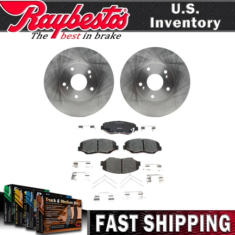 Front Kit Brake Rotors Ceramic Brake Pads and Hardware For Acura ILX 2015 2014 - Imagem 1 de 4