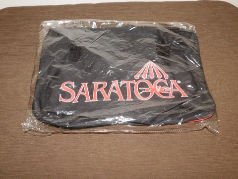 VINTAGE SOUVENIR SARATOGA HORSE RACE TRACK VINYL BAG NEW Cover