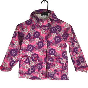 REI - GIRLS 4T - PINK 100% NYLON FULL ZIP HOODED JACKET - Picture 1 of 7