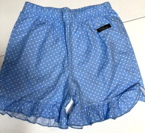 Matilda Jane Girls blue & white polka dot cotton short elastic waist (size 8) - Picture 1 of 6