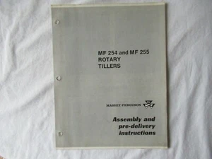 Massey Ferguson MF254 MF255 Roto Bodenfräse Montage Vorlieferung Handbuch - Bild 1 von 4