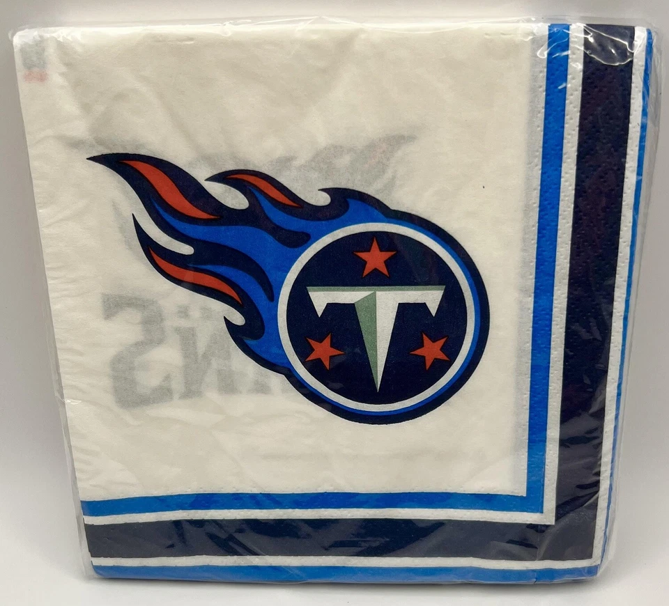 Бумажные салфетки для обеда и банкета Tennessee Titans NFL Pro Football Sports - Изображение 1 из 1