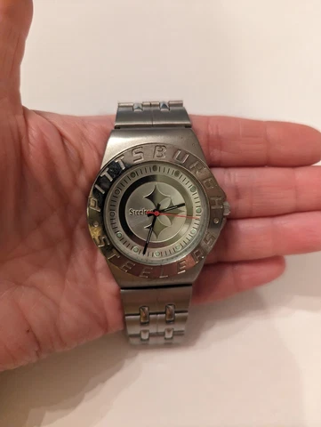 Men's Pittsburgh Steelers Watch Silver Toned Cover
