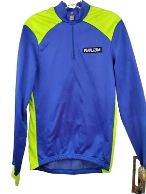 Pearl Izumi 1/4 Zip Fleece Lined Cycling Pullover Blue Women’s MEDIUM VTG - Image 1 of 4