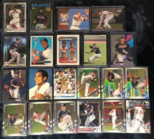 Atlanta Braves 21 MLB Cards - Acuna Jr, Pache, Jones, Justice, Swanson, Albies + - Picture 1 of 3