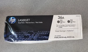 HP 36A 2-pack Black Original LaserJet Toner Cartridges - Picture 1 of 2