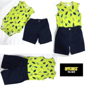 BOYS 🆕🔥 Offcorss SET Bodysuits Top Shirt + Shorts Bottom Baby Size 6-9 Months - Picture 1 of 23