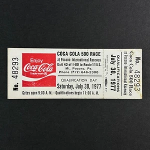 1977 Coca-Cola 500 Qualification Day Ticket Stub NASCAR Winston Cup Series - Bild 1 von 3