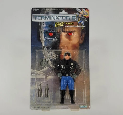 Terminator 2 Blaster T-1000 Rapid Deploy Missles Figure 1991 Kenner NEW Cover
