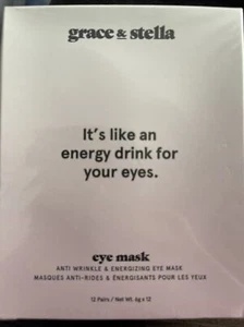 NIB Grace & Stella Anti Wrinkle Energizing GOLD Under Eye Mask SEALED 12 Pairs! - Picture 1 of 2