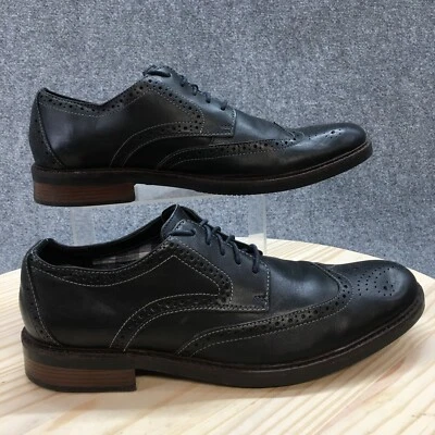 Bostonian Shoes Mens 12 M Maxton Dress Wingtip Oxford Black Leather Casual Low - Image 1 of 4