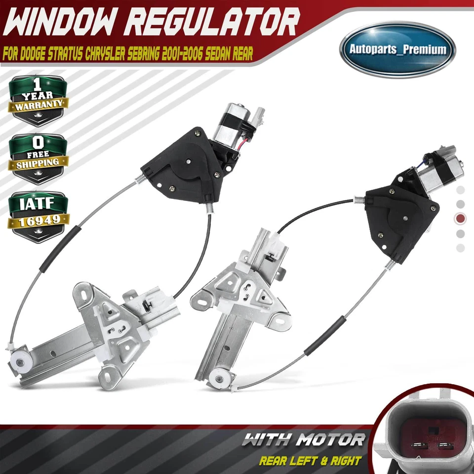 Regulador de ventana eléctrica para Dodge Stratus Chrysler Sebring 2001-2006 sedán trasero Foto 1 de 4