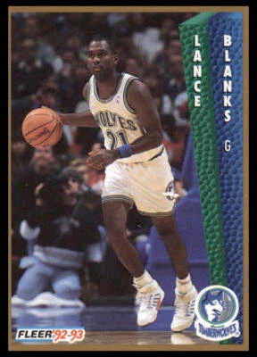 1992 Fleer #378 Lance Blanks Minnesota Timberwolves Basketball Card - Image 1 of 2