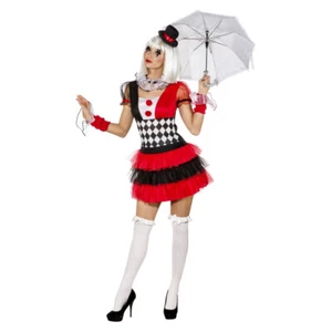 Clown Damenkostüm - 42-44 M-L - Pierrot Kostüm Damen - Bild 1 von 3