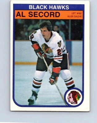 VINTAGE HOCKEY CARD O-PEE-CHEE 1982 CHICAGO BLACK HAWKS AL SECORD   NO37        - Image 1 of 2