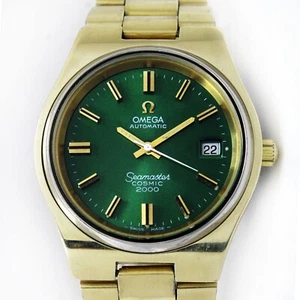 Vintage Omega Seamaster Cosmic 2000 Auto Date 38mm Gold/Steel Men Watch C.1973 - Picture 1 of 16