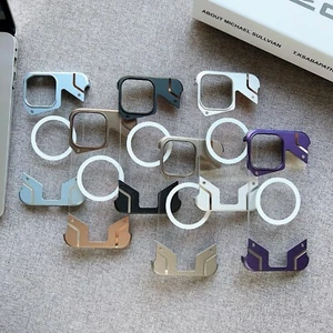 Magnetic Metal Rimless Clear PC Back Case For iPhone 16 15 14 13 Pro Max 16 Plus - Picture 1 of 19