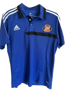 Adidas AFC Sunderland Fan Shirt Polo Blau Größe L Trikot Stoff - Bild 1 von 12