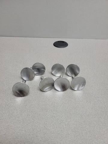 8  Round Chrome Concave Drawer / Cabinet Knobs Cover