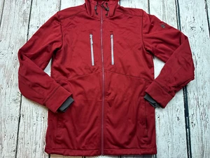 Under Armour Storm Jacket Adult Small Red Cold Gear Full Zip Loose Sweater Mens - Picture 1 of 22