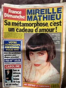 France Dimanche 2303 20/10/1990 Mireille Mathieu, Sylvie Vartan 24/559 - Foto 1 di 2