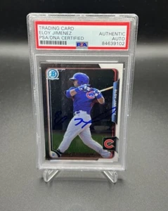 Eloy Jiménez Chicago Cubs Autographed Signed PSA Slabbed Card COA - Picture 1 of 5