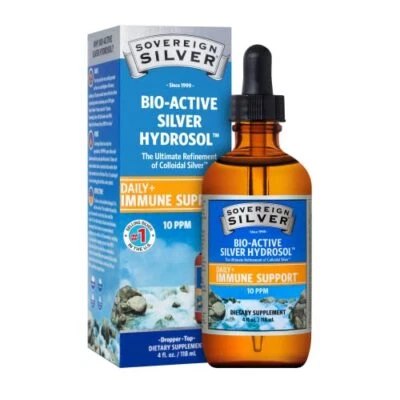 Bio-Active Silver Hydrosol for Immune Support - Colloidal Silver - 10 ppm, 4o... - Image 1 of 4