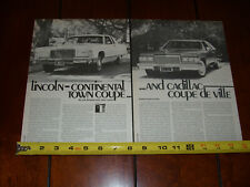 1975 CADILLAC DEVILLE  vs. 1975 LINCOLN CONTINENTAL ORIGINAL ARTICLE