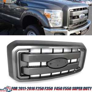 Front Radiator Grill Sterling Gray For 2011-2016 Ford F250 F350 F450 Super Duty - Picture 1 of 9