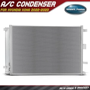 A/C Condenser w/ Drier & Bracket for Hyundai Kona 22-23 2.0L Naturally Aspirated - Picture 1 of 9