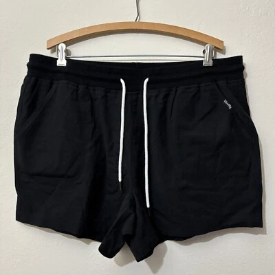 Woolly Clothing Co Women’s 2XL Black Weekender Drawstring Shorts Merino - Image 1 of 4