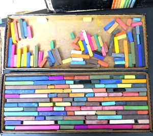 Vintage 2 Set Eberhard Faber NUPASTEL 36 Firm/Hard Pastels Color Sticks Set 1968 - Picture 1 of 8