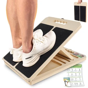 Wadendehner Schrägbrett aus Holz Slant Board mit 5 Winkeln und Trainingsposte... - Bild 1 von 7