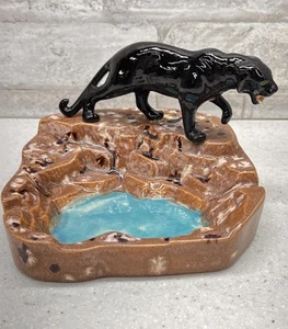 Vintage 50er Jahre MCM Black Panther Aschenbecher/Schmuckschale/Verrückter Mann/Retro Dekor - Bild 1 von 9