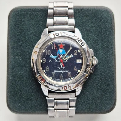 Relógio raro URSS Vostok wostok original komandirskie 2414A mostrador das tropas da marinha - Imagem 1 de 4
