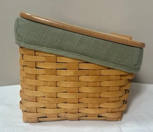 Longaberger Basket Set Card Keeper With Lid Liner Protector Index Cards - Picture 1 of 6