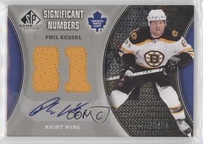 2009 SP Game Used Edition Significant Numbers Memorabilia /81 Phil Kessel Auto - Image 1 of 2