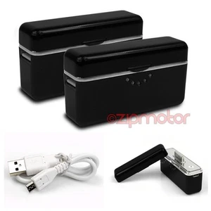 2X 2800MAH EXTERNAL BLACK BATTERY BACKUP CHARGER USB IPHONE 4S 4 3GS IPOD TOUCH - Photo 1 sur 1