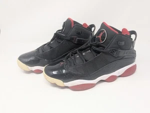 Nike Jordan 6 Rings Basketball Shoes 322992-062 Black Red Men's Size 9 - Picture 1 of 8